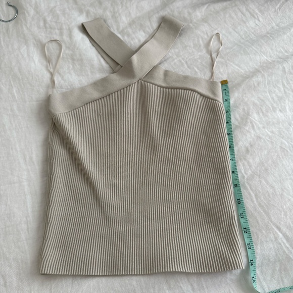 Sculpt Knit Criss Cross Tank - Cream - Size Large - Picture 4 of 5